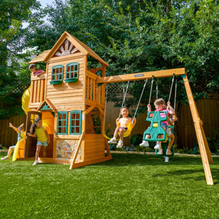 Resin best sale swing set